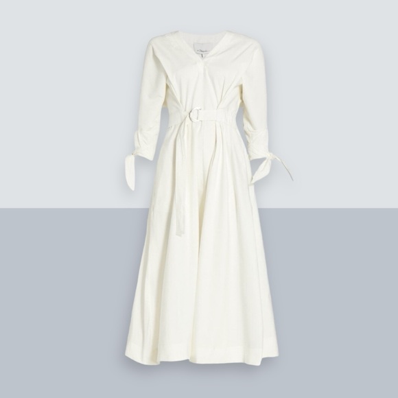 3.1 Phillip Lim Beige Waisted Tie Dress - Picture 3 of 11